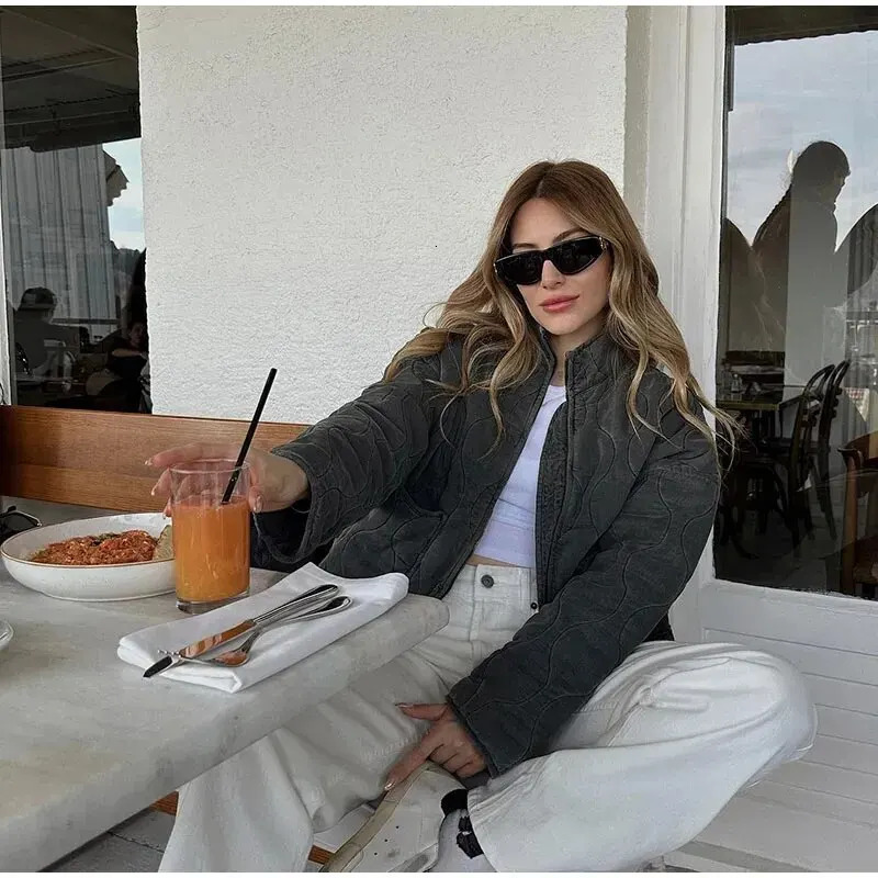 Womens Down Parkas Winter Jackets Coat Warm Outwear With Pocket Casual Loose Ladies Jacket Vintage Fashion Outerwear Woman 231114