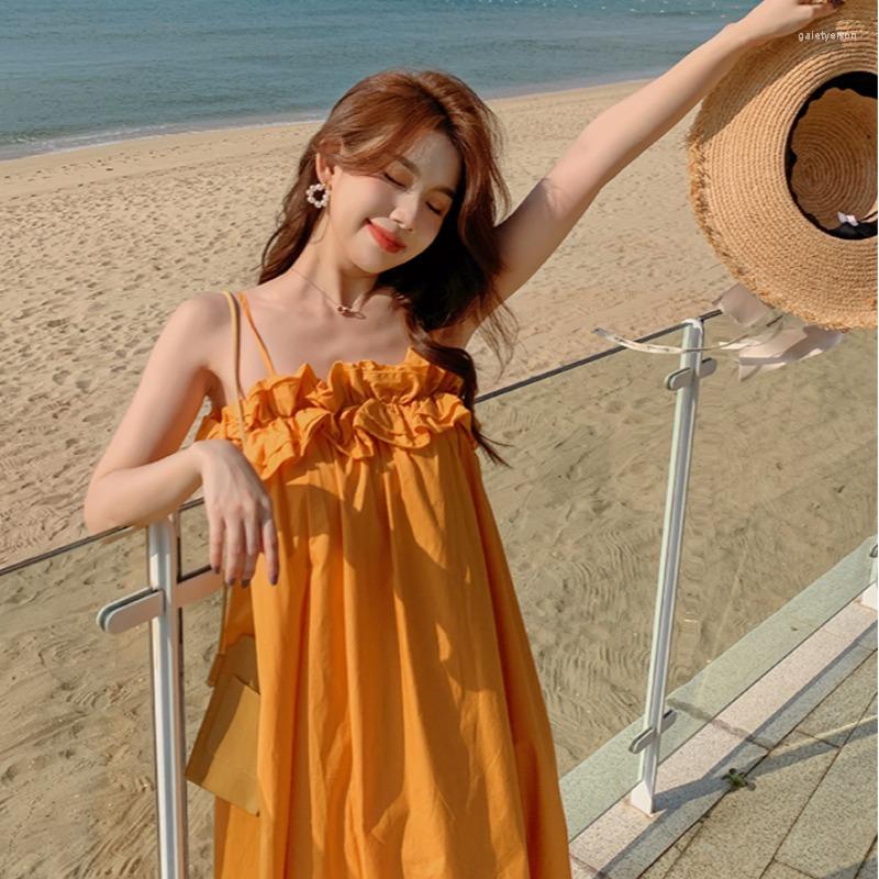 Casual Dresses 2023 Beach Dress Seaside Vacation Leisure Edge Sling A-line Women Summer One-shoulder High Waist Long Orange
Casual Dresses 2023 Beach Dress Seaside Vacation Leisure Edge Sling A-line Women Summer One-shoulder High Waist Long Orange