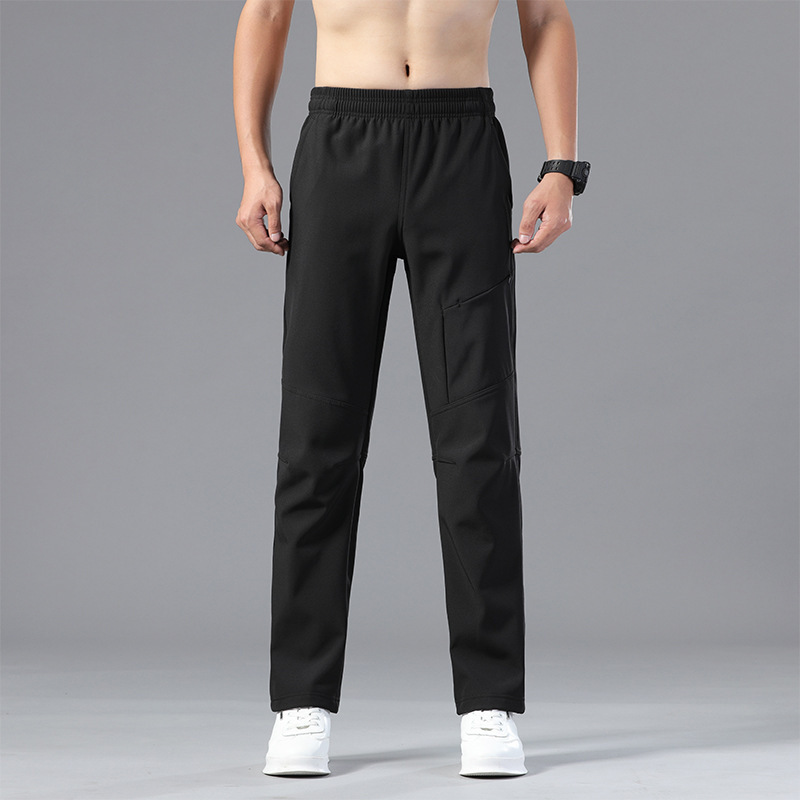 Men Jogger Long Pants Sport Yoga Outfit Fleece Gym Pockets Sweatpants Jogging Pants Mens Casual Elastic Waist Fitness 3 Colors 3XLSize 29378