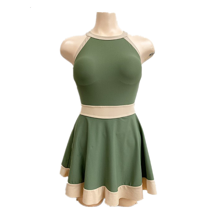 Women's Swimwear Skirt Ladies Style Swimsuit Women's Small Fresh Backless Strap Conservative Slim Bikini 230414