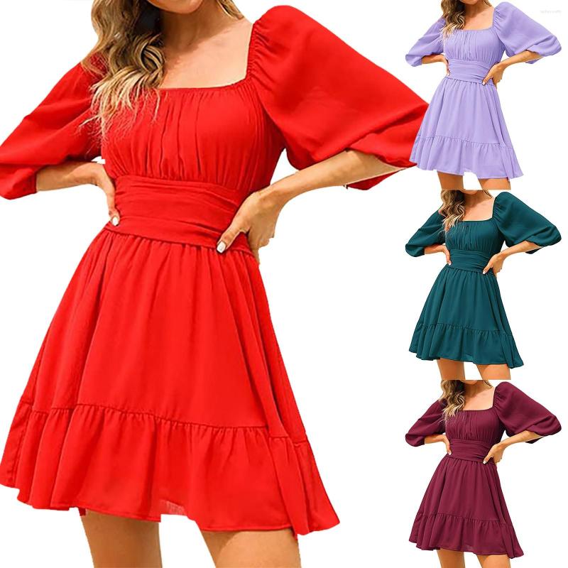 Casual Dresses Cute Shirt Dress Women's Fashion Sleeve Straight Neck Skirt Ruffle Back Sexy Xmas For Women Lace Cap
Casual Dresses Cute Shirt Dress Women's Fashion Sleeve Straight Neck Skirt Ruffle Back Sexy Xmas For Women Lace Cap