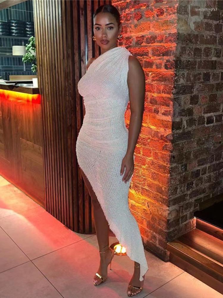 Casual Dresses Mozision White One Shoulder Irregular Maxi Dress For Women Robe Summer Sleeveless Off-shoulder Bodycon Sexy Long
Casual Dresses Mozision White One Shoulder Irregular Maxi Dress For Women Robe Summer Sleeveless Off-shoulder Bodycon Sexy Long