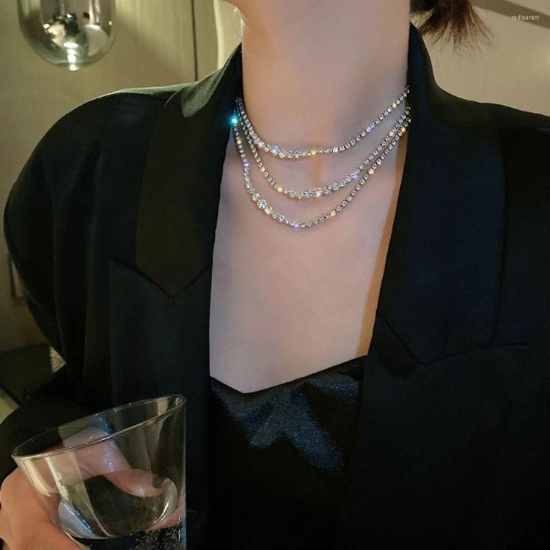 Chains Shining Luxury Women Geometric Neck Jewelry Choker Necklaces Crystal Clavicle Chain
Chains Shining Luxury Women Geometric Neck Jewelry Choker Necklaces Crystal Clavicle Chain