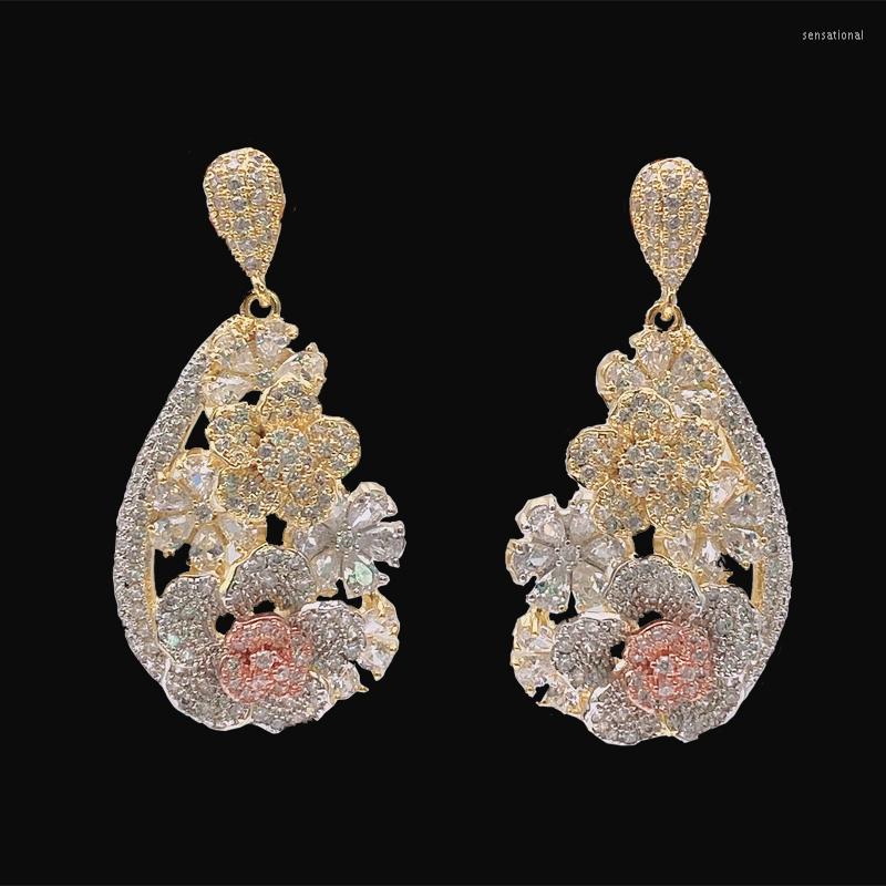 Dangle Earrings Lanyika Fashion Jewelry Exquisite Artistic Unusual Loveliness Flower Micro Inlay Banquet Party Gifts
Dangle Earrings Lanyika Fashion Jewelry Exquisite Artistic Unusual Loveliness Flower Micro Inlay Banquet Party Gifts
