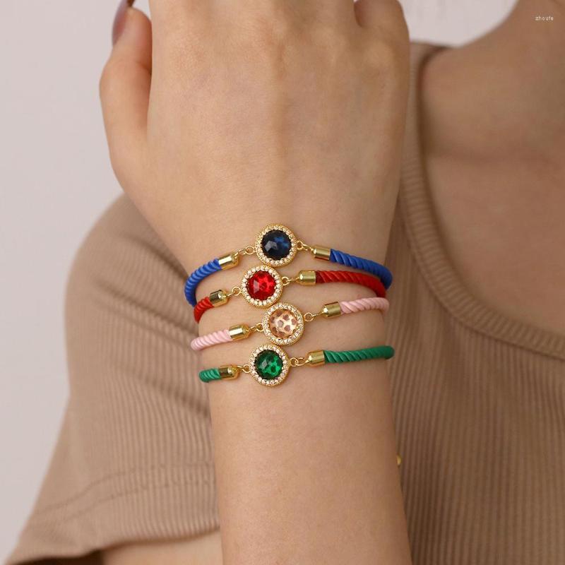 Charm Bracelets Round Colorful Cubic Zirconia For Women Adjustable Handmade Woven Rope Fashion Jewelry Gifts Wholesale
Charm Bracelets Round Colorful Cubic Zirconia For Women Adjustable Handmade Woven Rope Fashion Jewelry Gifts Wholesale