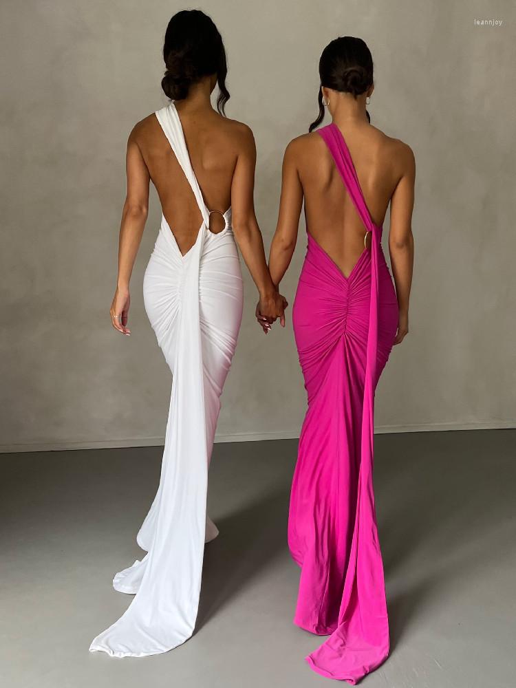 Casual Dresses Summer Backless Maxi Dress Fashion One Shoulder Ruched Evening Party Women Elegant Sexy Bodycon Long Rose Red Outfit, White
Casual Dresses Summer Backless Maxi Dress Fashion One Shoulder Ruched Evening Party Women Elegant Sexy Bodycon Long Rose Red Outfit, White