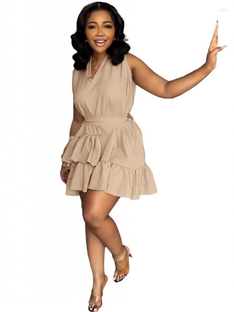 Casual Dresses Women Summer V-neck Sleeveless Lrregular Ruffle Dress With Belt Vestidos Elegantes Yellow Ladies Fashion Clothes, Orange
Casual Dresses Women Summer V-neck Sleeveless Lrregular Ruffle Dress With Belt Vestidos Elegantes Yellow Ladies Fashion Clothes, Orange