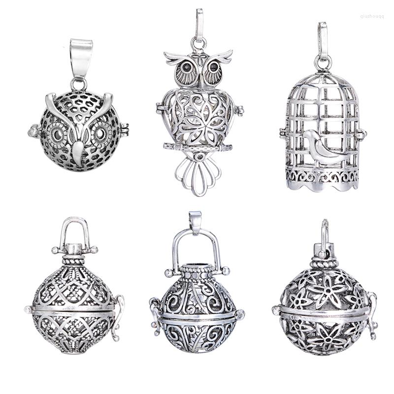 Pendant Necklaces 5Pc Antique Silver Color Pregnant Music Ball Box Hollow Cage Lockt For DIY Making Essential Oil Floating Locket Necklace
Pendant Necklaces 5Pc Antique Silver Color Pregnant Music Ball Box Hollow Cage Lockt For DIY Making Essential Oil Floating Locket Necklace