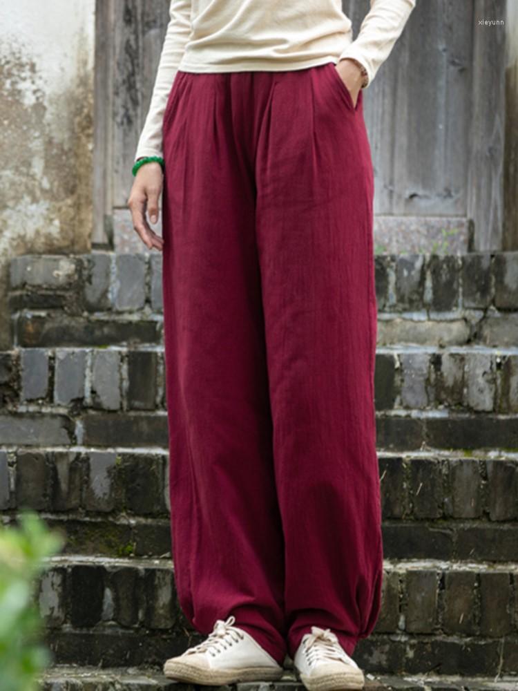 Women's Pants Johnature Women Vintage Cotton Linen Winter Elastic Waist Pockets Solid Color Plus Trouser Straight, Black
Women's Pants Johnature Women Vintage Cotton Linen Winter Elastic Waist Pockets Solid Color Plus Trouser Straight, Black