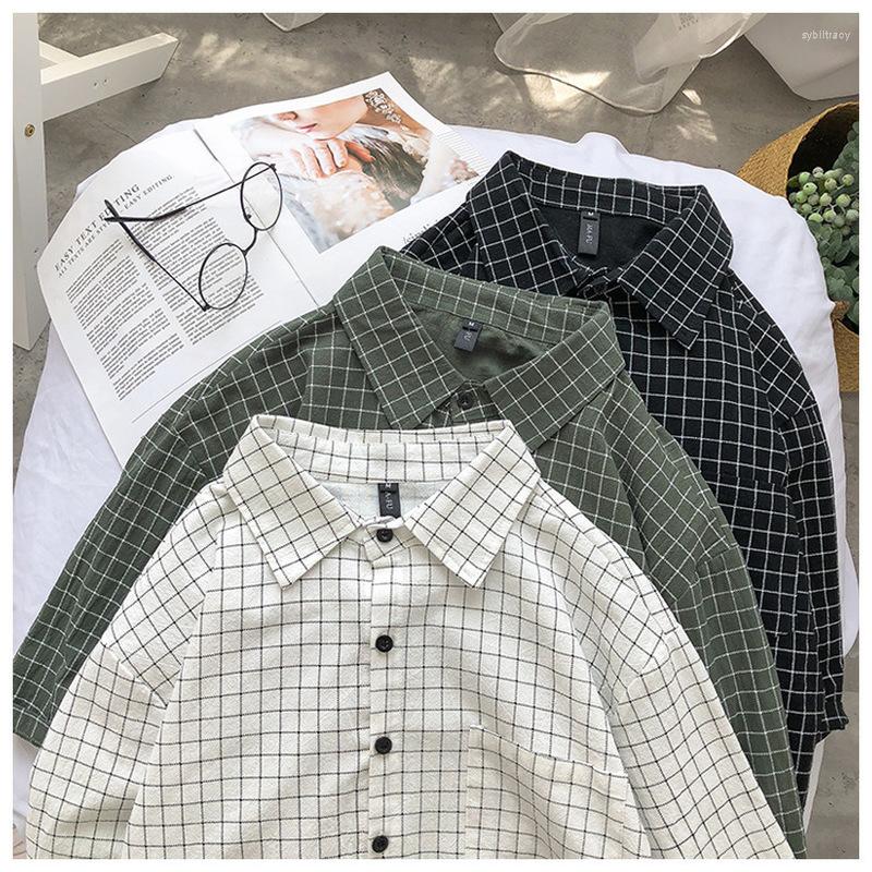 Women's Blouses Women Plaid Shirt Oversized Summer Blouse Female Korean Fashion Half Short Sleeves Tops Casual Outwear Vintage Checkered, Green
Women's Blouses Women Plaid Shirt Oversized Summer Blouse Female Korean Fashion Half Short Sleeves Tops Casual Outwear Vintage Checkered, Green