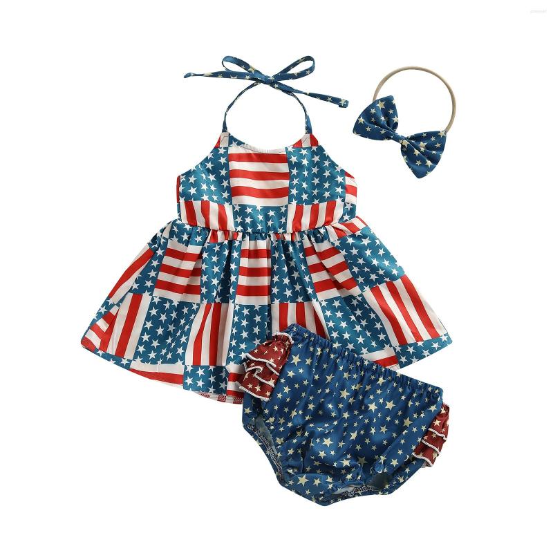Clothing Sets 2023 0-5Y Kids Girl Independence Day Stars And Striped Flag Print Halter Sleeveless Top Ruffle Triangle Shorts 3pcs Set, Picture shown
Clothing Sets 2023 0-5Y Kids Girl Independence Day Stars And Striped Flag Print Halter Sleeveless Top Ruffle Triangle Shorts 3pcs Set, Picture shown
