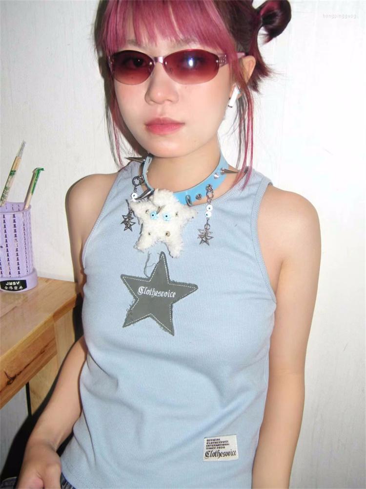 Women' Tanks QWEEK Cyber Y2K Blue Top Women Harajuku Egirl Star Patchwork Crop Tops Slim Kpop Sexy Streetwear Hippie Sleeveless Vest
Women' Tanks QWEEK Cyber Y2K Blue Top Women Harajuku Egirl Star Patchwork Crop Tops Slim Kpop Sexy Streetwear Hippie Sleeveless Vest