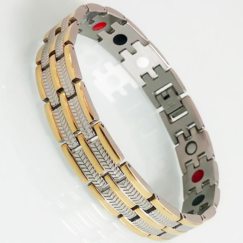 Link Bracelets Chain Men's Gold Plated ThickStainless Steel Bracelet Masuline Elegant Health Care 4 In 1 Magnetic Wristband Homme Bio
Link Bracelets Chain Men's Gold Plated ThickStainless Steel Bracelet Masuline Elegant Health Care 4 In 1 Magnetic Wristband Homme Bio
