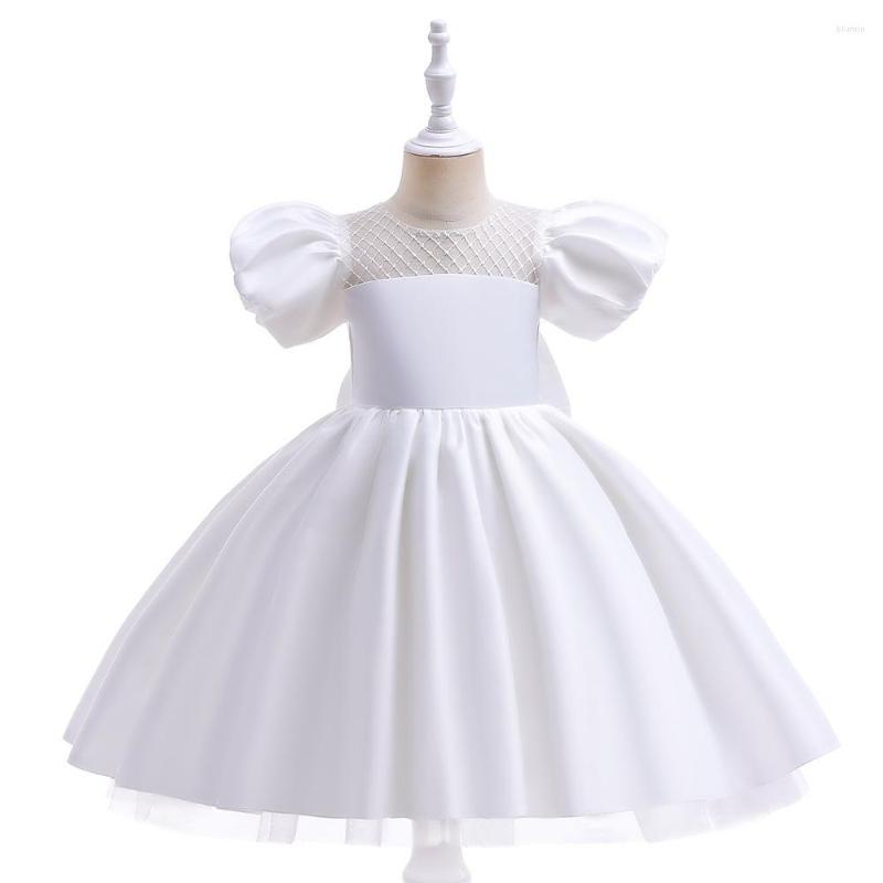 Girl Dresses 4-10 Years White Satin Flower Children's Short SleeveFirst Communion Dress Princess Ball Gown Wedding Party Gowns, L5302-white
Girl Dresses 4-10 Years White Satin Flower Children's Short SleeveFirst Communion Dress Princess Ball Gown Wedding Party Gowns, L5302-white