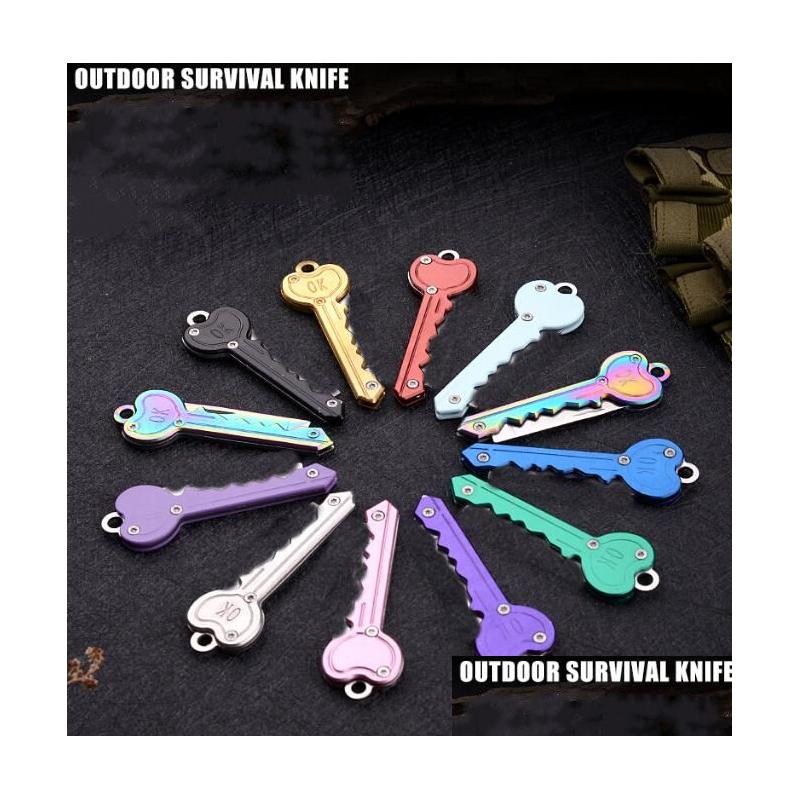 Keychains Lanyards Folding Mini Heart Shape Keychain Defense Pendant Pocket Outdoor Survival Tool Key Knife For Women Man Mticolor Dhr51
Keychains Lanyards Folding Mini Heart Shape Keychain Defense Pendant Pocket Outdoor Survival Tool Key Knife For Women Man Mticolor Dhr51