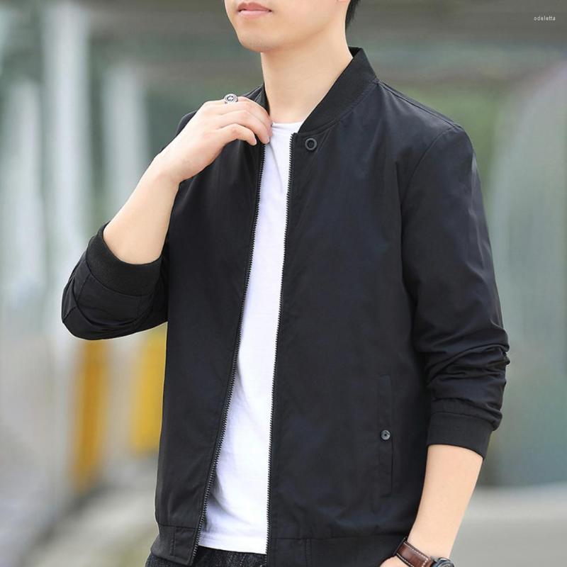 Men's Jackets Stylish Men Jacket Zipper Super Soft Cargo Coat Pure Color Baseball, Black
Men's Jackets Stylish Men Jacket Zipper Super Soft Cargo Coat Pure Color Baseball, Black