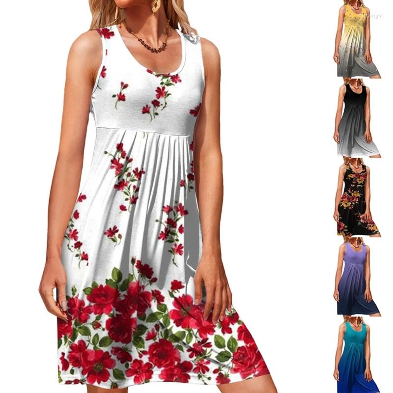 Casual Dresses Summer For Women Beach Floral Round Neck Sleeveless Loose High Waist A-Line Dress K3KF, Safflower on black b
Casual Dresses Summer For Women Beach Floral Round Neck Sleeveless Loose High Waist A-Line Dress K3KF, Safflower on black b