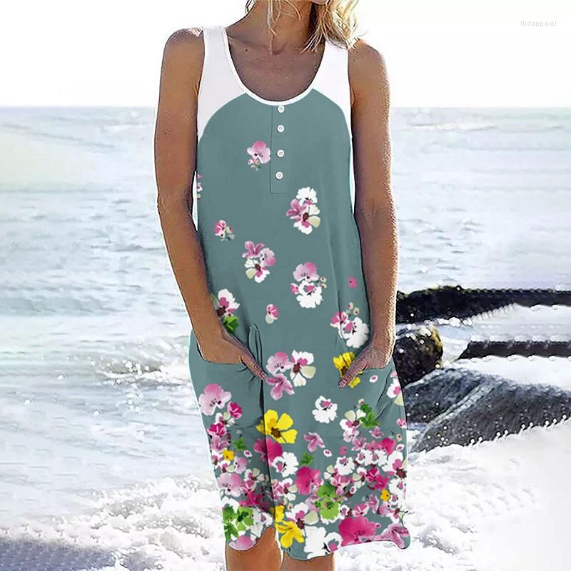 Casual Dresses Beach Floral Print Pocket Women Dress Sexy O Neck Button Sleeveless A-line Vintage Loose Bohemian Tank Mujer, 03 dark green
Casual Dresses Beach Floral Print Pocket Women Dress Sexy O Neck Button Sleeveless A-line Vintage Loose Bohemian Tank Mujer, 03 dark green