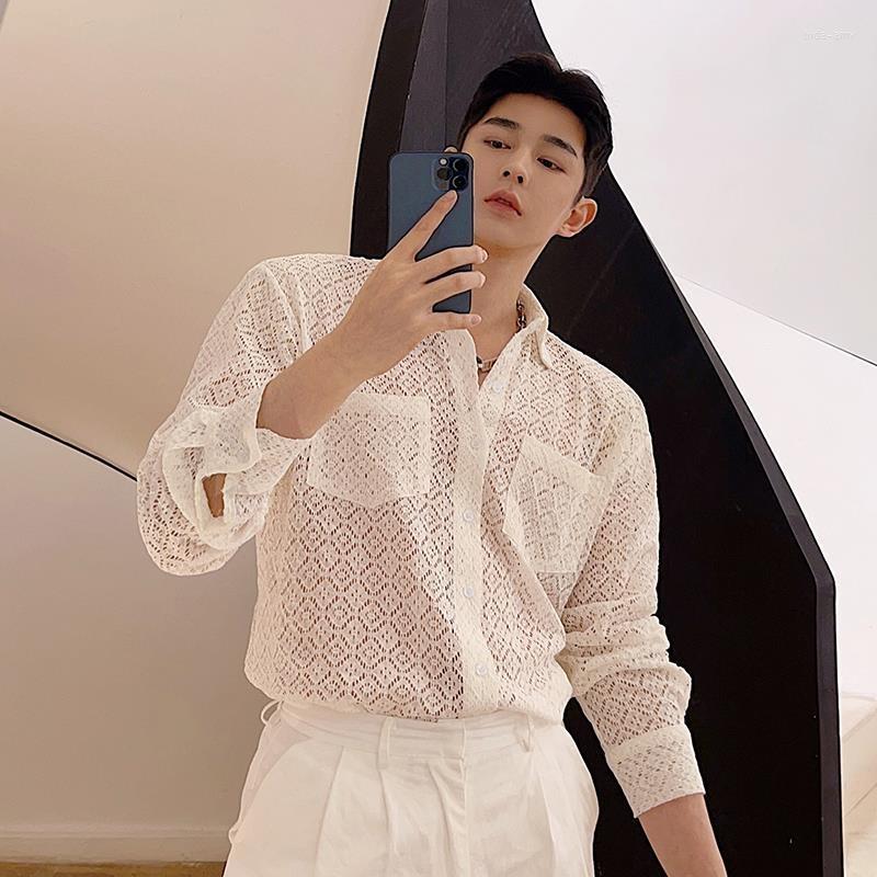Men's Casual Shirts Summer S For Men Niche Catwalk Models Translucent Lace Personalized Hollow Mesh Thin Section Sun Protection Shirt, Khaki
Men's Casual Shirts Summer S For Men Niche Catwalk Models Translucent Lace Personalized Hollow Mesh Thin Section Sun Protection Shirt, Khaki