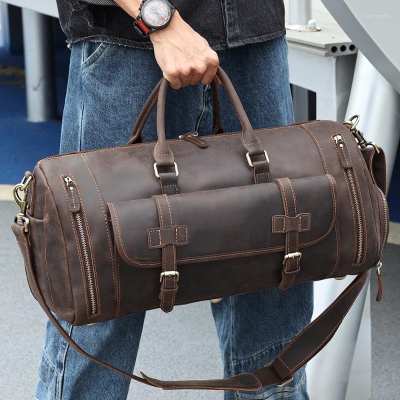 Duffel Bags Travel Handbag Men's First Layer Cowhide Gym Bag Genuine Leather Vintage Crazy Horse, Coffee s
Duffel Bags Travel Handbag Men's First Layer Cowhide Gym Bag Genuine Leather Vintage Crazy Horse, Coffee s