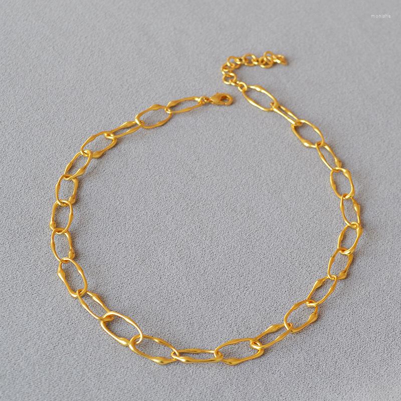 Choker European And American Minority Design Sense Retro Brass Gilded Irregular Chain Link Fashion Temperament Short Necklace
Choker European And American Minority Design Sense Retro Brass Gilded Irregular Chain Link Fashion Temperament Short Necklace