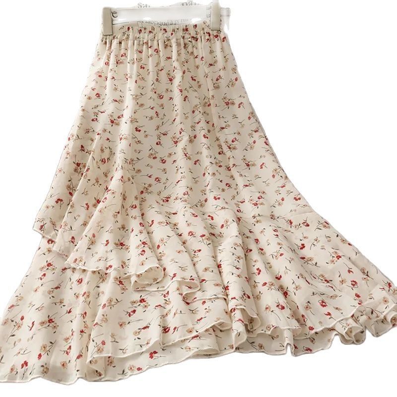 Skirts Chiffon skirt female summer mid-length high waist a-line small fresh floral irregular lotus leaf skirt P3 1120 230414
Skirts Chiffon skirt female summer mid-length high waist a-line small fresh floral irregular lotus leaf skirt P3 1120 230414