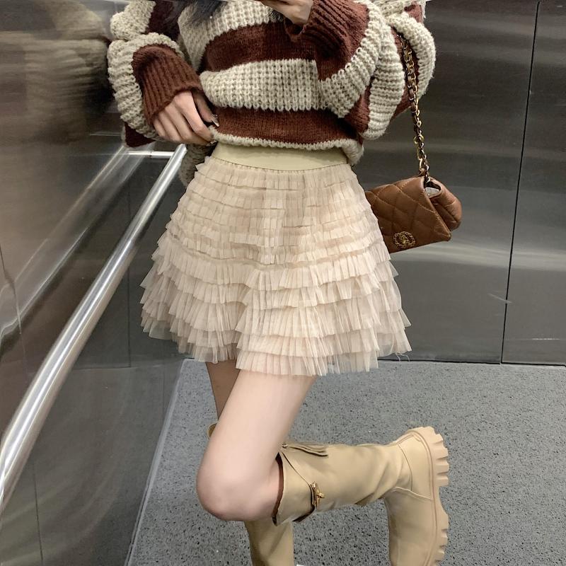 Skirts Vintage Cute Mesh Women Summer Autumn High Waist Big Swing Tutu Multi-Layer Skirt Jupe Femme, Khaki
Skirts Vintage Cute Mesh Women Summer Autumn High Waist Big Swing Tutu Multi-Layer Skirt Jupe Femme, Khaki