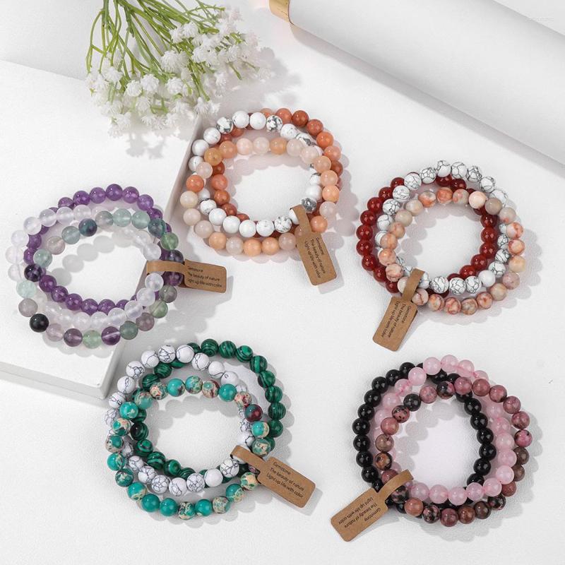 Strand 3Pcs/Set Fashion 8mm Beads Bracelet Healing Natural Agates Stone Crystal Set For Women Jewelry Men Bangles Stretch
Strand 3Pcs/Set Fashion 8mm Beads Bracelet Healing Natural Agates Stone Crystal Set For Women Jewelry Men Bangles Stretch