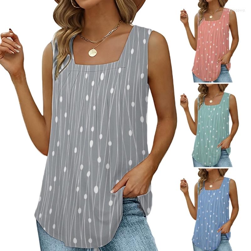 Women' Tanks Women Casual T-Shirt Summer Short Sleeve Square Neck Stripe Dot Printed, Blue
Women' Tanks Women Casual T-Shirt Summer Short Sleeve Square Neck Stripe Dot Printed, Blue
