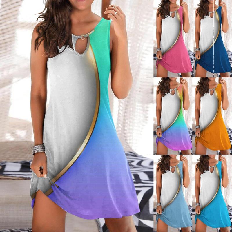 Casual Dresses Womens Mini Dress Women Round Neck Hollow Ring Design Fashion Line Color Block Print Cotton T Shirt For, Blue
Casual Dresses Womens Mini Dress Women Round Neck Hollow Ring Design Fashion Line Color Block Print Cotton T Shirt For, Blue