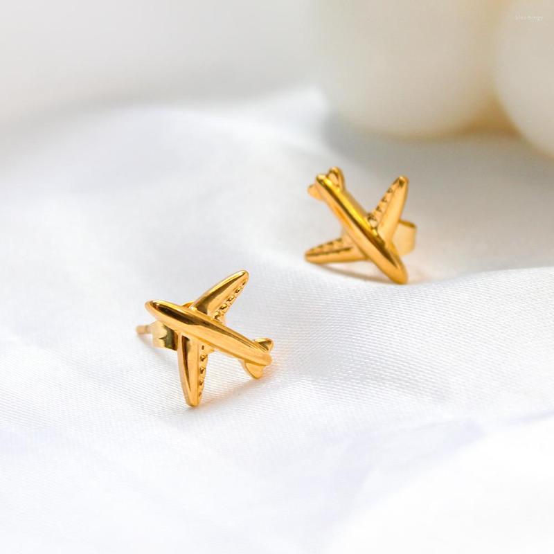 Stud Earrings Simple Design Small Aircraft Model Stainless Steel Women's Fashion Party Personalized Creative Jewelry
Stud Earrings Simple Design Small Aircraft Model Stainless Steel Women's Fashion Party Personalized Creative Jewelry