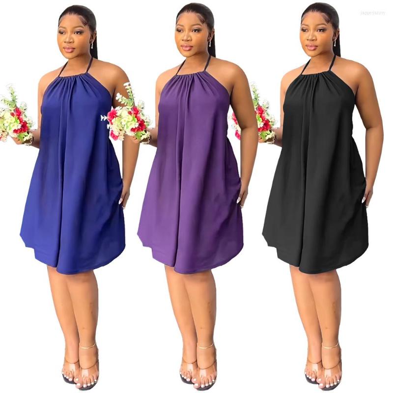 Casual Dresses 2023 Summer Pure Color Sleeveless Sexy Backless Halter Lace-up Waist Dress Elegant, Black
Casual Dresses 2023 Summer Pure Color Sleeveless Sexy Backless Halter Lace-up Waist Dress Elegant, Black