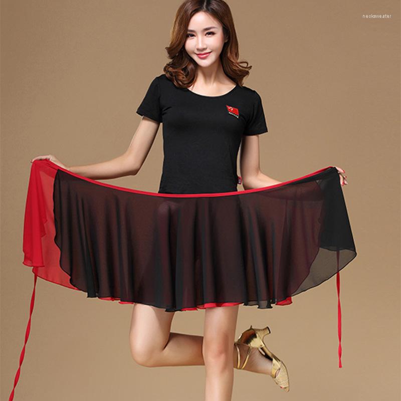 Stage Wear Latin Dance Skirt For Women Waltz Ballroom Practice Dancing Cha Tango Salsa Samba Rumba Training Hips Scarf Skirts, Black red 
Stage Wear Latin Dance Skirt For Women Waltz Ballroom Practice Dancing Cha Tango Salsa Samba Rumba Training Hips Scarf Skirts, Black red