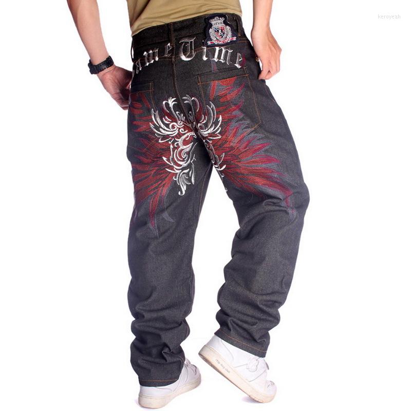 Men's Jeans Men's Black Baggy Hip Hop Straight Loose Wing Embroidery HipHop Rap Designer Skateboard Wide Leg Denim Pants
Men's Jeans Men's Black Baggy Hip Hop Straight Loose Wing Embroidery HipHop Rap Designer Skateboard Wide Leg Denim Pants