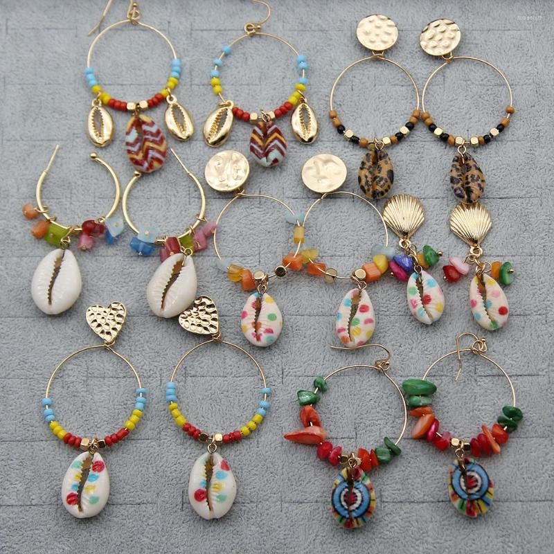 Dangle Earrings FishSheep Natural Sea Shell Drop For Women Colorful Painted Beads Pendant Earring Summer Beach Jewelry Brincos
Dangle Earrings FishSheep Natural Sea Shell Drop For Women Colorful Painted Beads Pendant Earring Summer Beach Jewelry Brincos