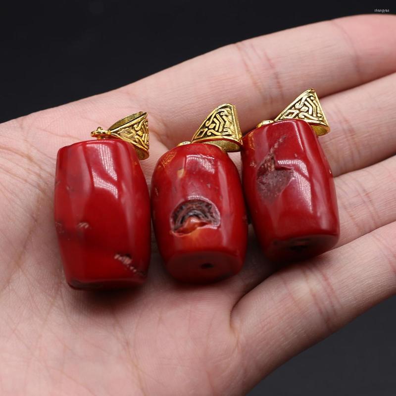 Pendant Necklaces Natural Sea Bamboo 1PC Red Coral Cylinder Waist Drum Shape Handwork Charms For Jewelry Making DIY
Pendant Necklaces Natural Sea Bamboo 1PC Red Coral Cylinder Waist Drum Shape Handwork Charms For Jewelry Making DIY