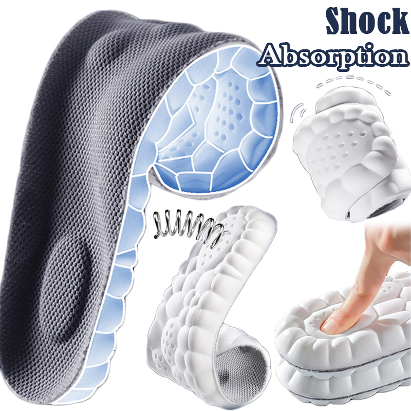 Shoe Parts Accessories 4D Shock Absorption Sports Insoles Soft Breathable Orthopedic High elastic Running Pad For Men Women Latex Massage Insole 230414
Shoe Parts Accessories 4D Shock Absorption Sports Insoles Soft Breathable Orthopedic High elastic Running Pad For Men Women Latex Massage Insole 230414