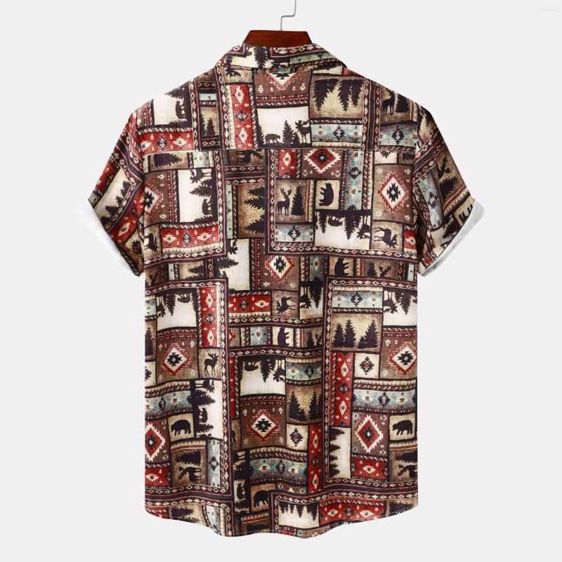 Men's Casual Shirts Ethnic Style Print Cotton Shirt Men 2023 Brand Slim Fit Short Sleeve Hawaiian Beach Holiday Vacation Blouses, As picture show
Men's Casual Shirts Ethnic Style Print Cotton Shirt Men 2023 Brand Slim Fit Short Sleeve Hawaiian Beach Holiday Vacation Blouses, As picture show