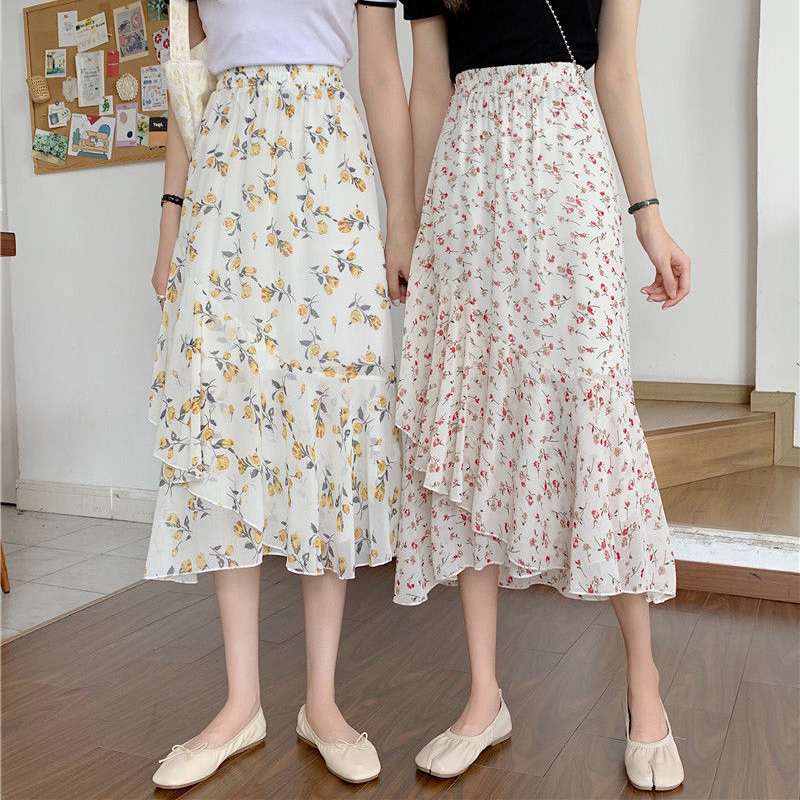 Skirts Lucyever Elegant Floral Print Ruffles Chiffon Skirt Women High Waist Irregular Patchwork A-line Skirts Korean Summer Skirt 230414, Yellow
Skirts Lucyever Elegant Floral Print Ruffles Chiffon Skirt Women High Waist Irregular Patchwork A-line Skirts Korean Summer Skirt 230414, Yellow