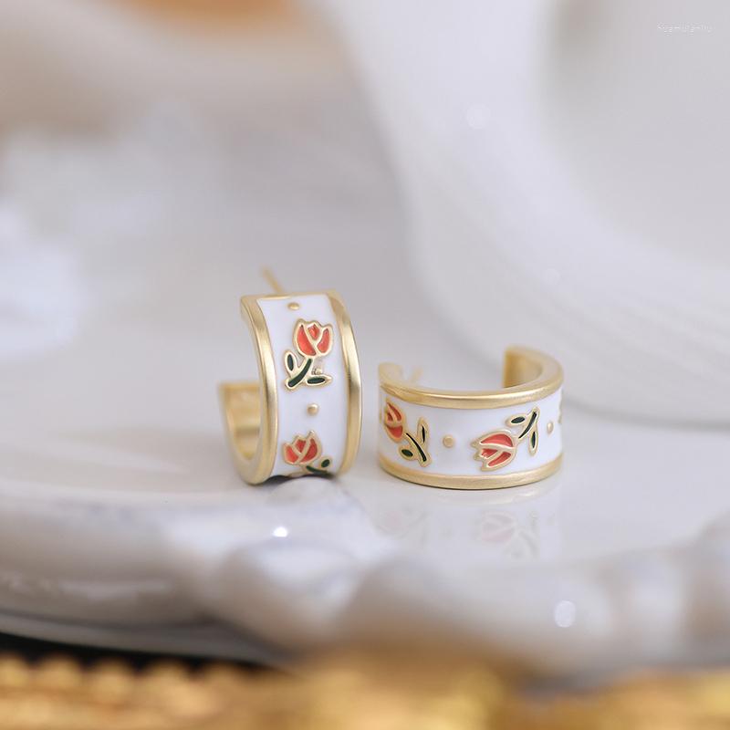 Stud Earrings French Novel Fashion High Quality Retro Enamel Drop Glaze Colored Flower Gift Banquet Women Jewelry 2023
Stud Earrings French Novel Fashion High Quality Retro Enamel Drop Glaze Colored Flower Gift Banquet Women Jewelry 2023