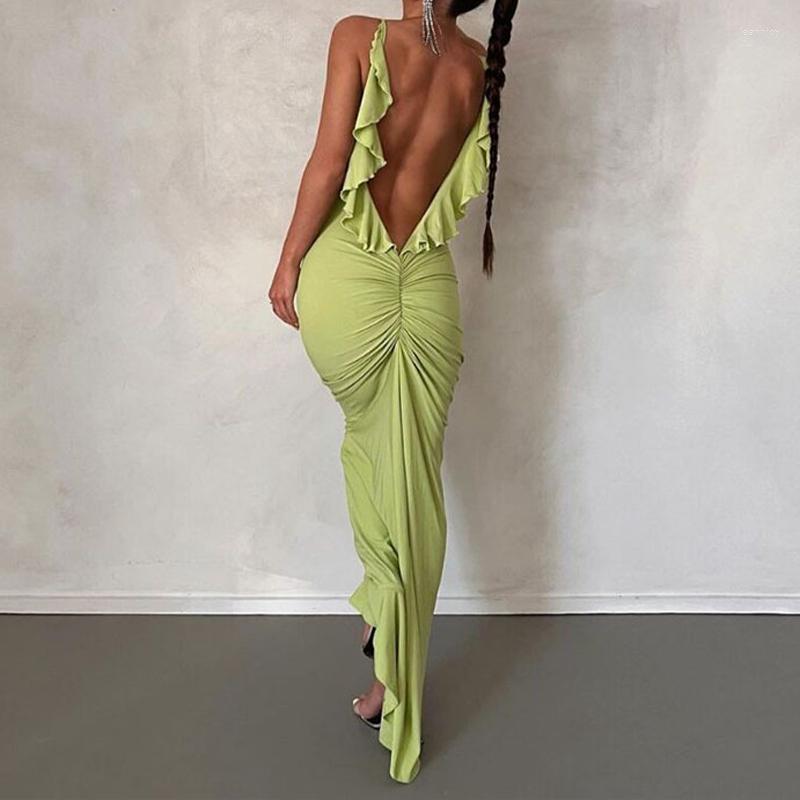 Casual Dresses Ruffles Backless Women Long 2023 Spring Summer Sexy Elegant Off-shoulder Ruched Solid Color Slim Straps Party Maxi Dress, Orange
Casual Dresses Ruffles Backless Women Long 2023 Spring Summer Sexy Elegant Off-shoulder Ruched Solid Color Slim Straps Party Maxi Dress, Orange