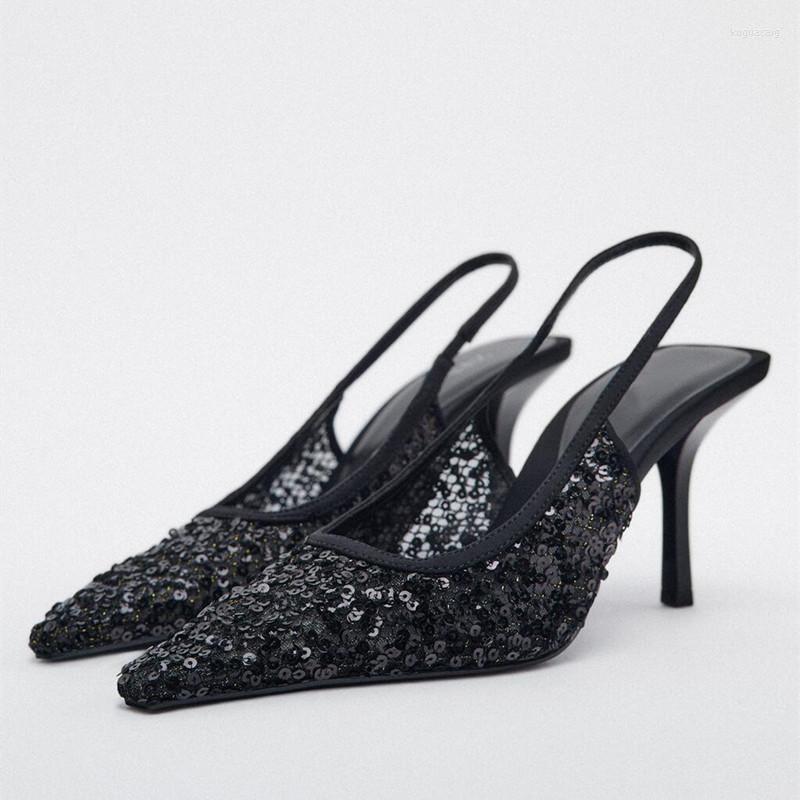 Sandals 2023 TRAF Women Summer Sequins High Heels Pointe Toe Black Heeled Slingbacks Shoes Woman Sexy Pumps Ladies Bling Stiletto Sandal, Xt114
Sandals 2023 TRAF Women Summer Sequins High Heels Pointe Toe Black Heeled Slingbacks Shoes Woman Sexy Pumps Ladies Bling Stiletto Sandal, Xt114