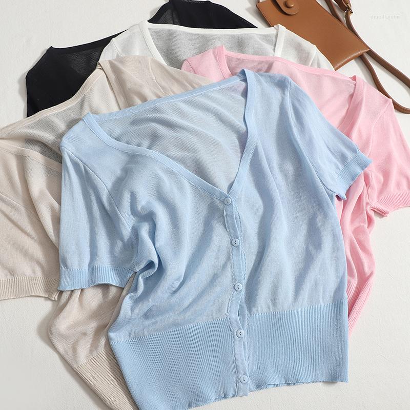 Women's Knits Women V-Neck Knitted Casual Short Sweaters Cardigans Lady Knitting Thin Summer Cardigan Outwear Crop Top Female, Blue
Women's Knits Women V-Neck Knitted Casual Short Sweaters Cardigans Lady Knitting Thin Summer Cardigan Outwear Crop Top Female, Blue