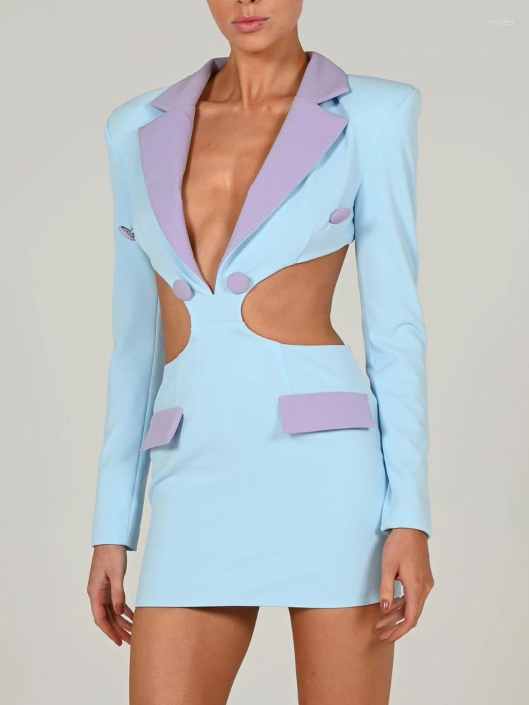 Casual Dresses UKCNSEP Hollow Out Backless Blazer Dress For Women Robe Autumn Notched Collar Full Sleeve Bodycon Party Mini Vestido, Purple
Casual Dresses UKCNSEP Hollow Out Backless Blazer Dress For Women Robe Autumn Notched Collar Full Sleeve Bodycon Party Mini Vestido, Purple