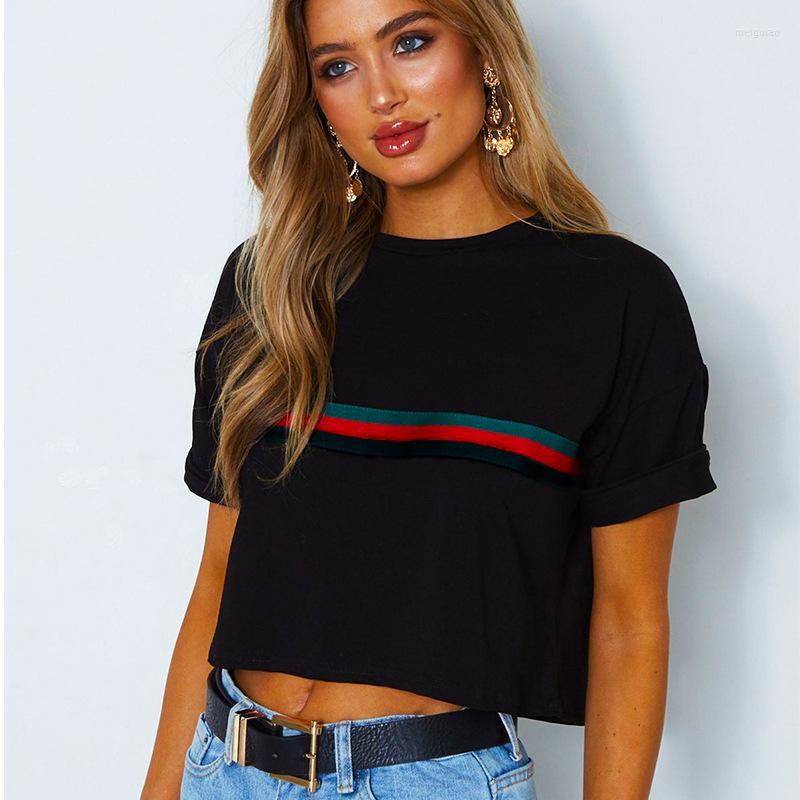 Women' T Shirts T-Shirt Women Summer Y2k Tops Simple Female Clothing Round Neck Sexy Navel Red And Green Striped Wholesale Short Sleeve, Black
Women' T Shirts T-Shirt Women Summer Y2k Tops Simple Female Clothing Round Neck Sexy Navel Red And Green Striped Wholesale Short Sleeve, Black