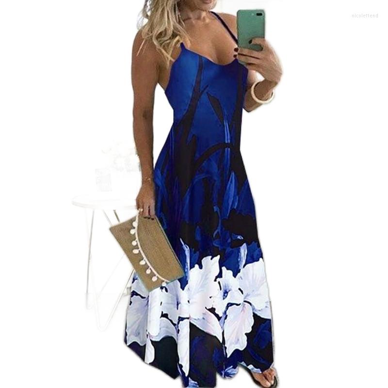 Casual Dresses 2023 Women Vintage Floral Print Dress Sexy Spaghetti Straps V Neck Long Summer Beach Party Tunic, Photo color 13
Casual Dresses 2023 Women Vintage Floral Print Dress Sexy Spaghetti Straps V Neck Long Summer Beach Party Tunic, Photo color 13