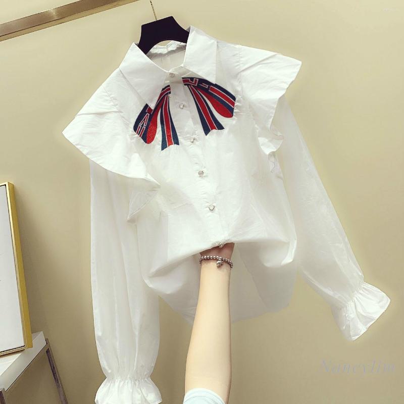 Women' Blouses Ruffled Embroidered Bow Shirt For Women 2023 Spring And Autumn Long Sleeve Fashion White Blouse Lady Students Tops Nancylim
Women' Blouses Ruffled Embroidered Bow Shirt For Women 2023 Spring And Autumn Long Sleeve Fashion White Blouse Lady Students Tops Nancylim