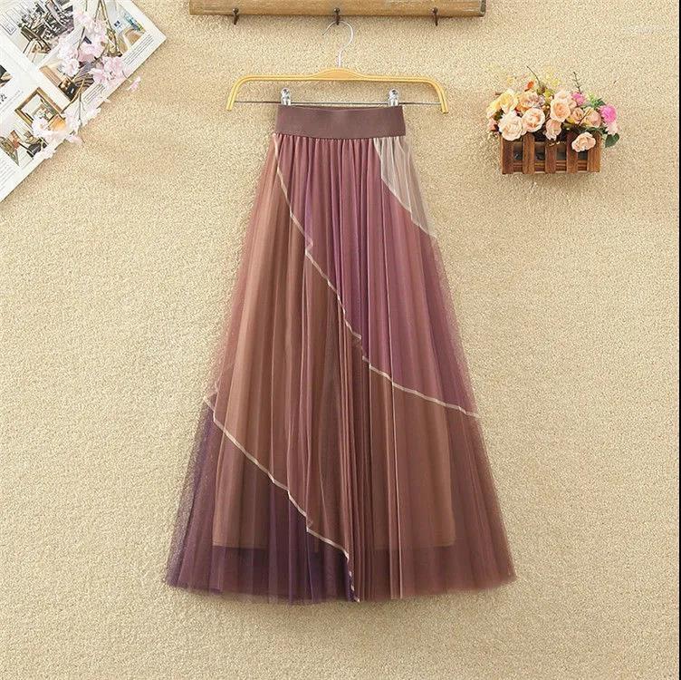 Skirts Patchwork Pleated Midi 2023 Spring Summer Fashion Streetwear High-waisted Women's Long MeshTulle Tutu Skirt, Blue
Skirts Patchwork Pleated Midi 2023 Spring Summer Fashion Streetwear High-waisted Women's Long MeshTulle Tutu Skirt, Blue