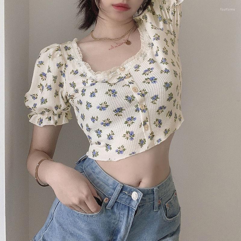Women' T Shirts Short Puff Sleeve Flower Luxurious Printed Lady T-Shirt Skinny Crop Top Summer Tees All Match Button Vintage Women, Sky blue
Women' T Shirts Short Puff Sleeve Flower Luxurious Printed Lady T-Shirt Skinny Crop Top Summer Tees All Match Button Vintage Women, Sky blue
