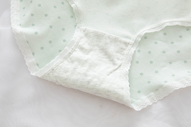 Women's Panties 7 Pcs/Set Cotton Panties Cute Print Cherry Girls Underwear Sexy Panties Mid Waist Soft Briefs Female Shorts Underpants Lingerie 2